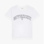 Givenchy Men T-shirt in GIVENCHY College Embroidered Jersey-White