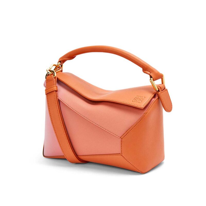 Loewe Women Small Puzzle Edge Bag in Degrade Nappa Calfskin-Pink