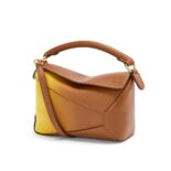Loewe Women Small Puzzle Edge Bag in Degrade Nappa Calfskin-Tan