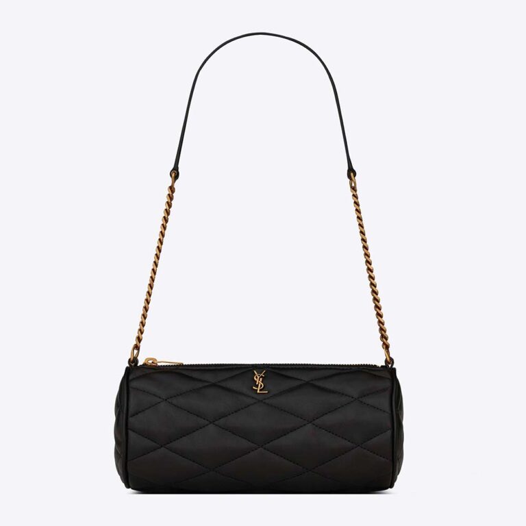 Saint Laurent YSL Women Sade Mini Tube Bag in Quilted Lambskin-Black