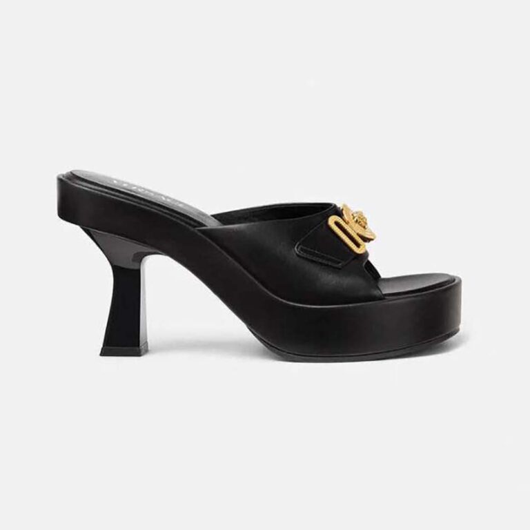 Versace Women Medusa Biggie Mules-Black