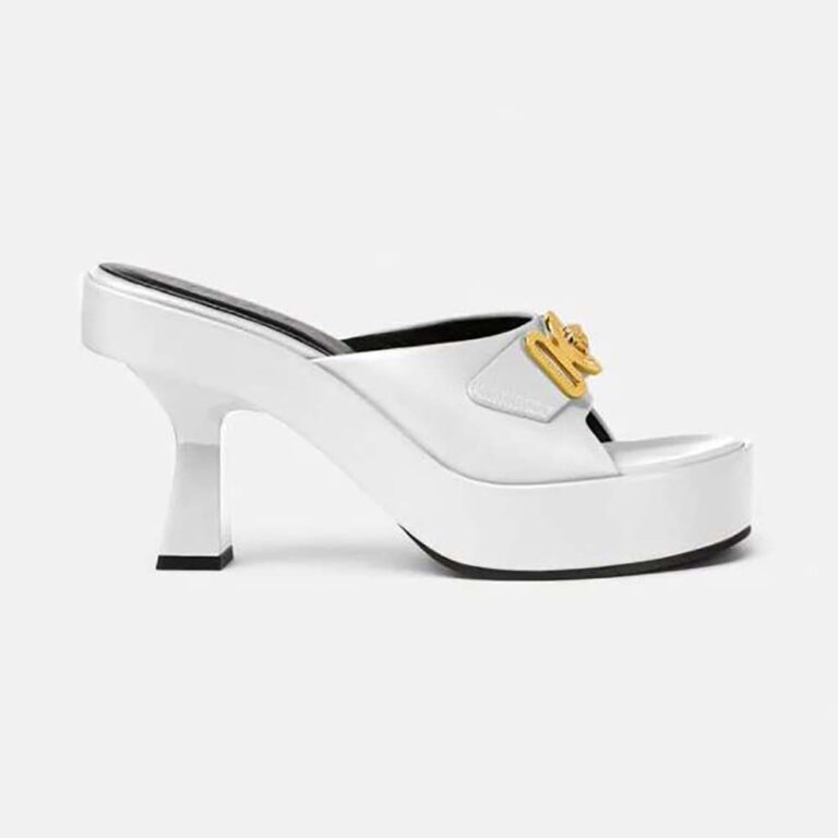 Versace Women Medusa Biggie Mules-White