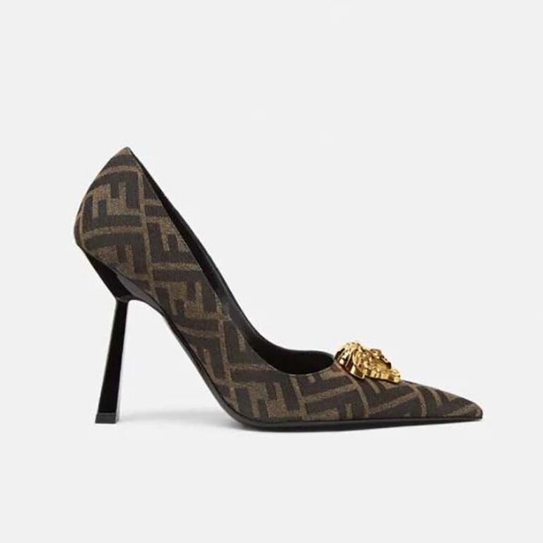 Versace Women Fendace FF Jacquard Pumps