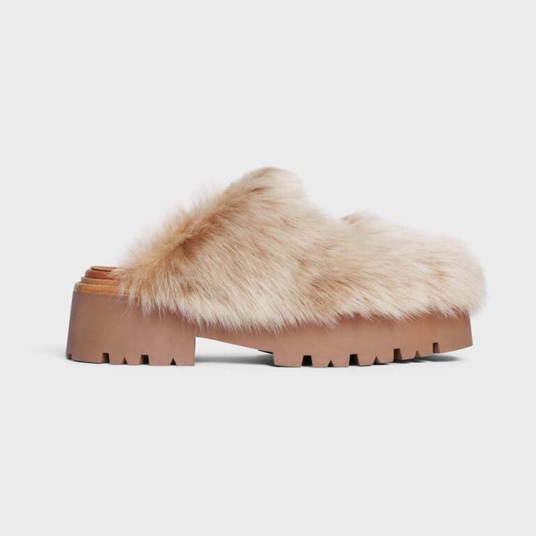 Celine Women Bulky Closed Mule in Lambfur