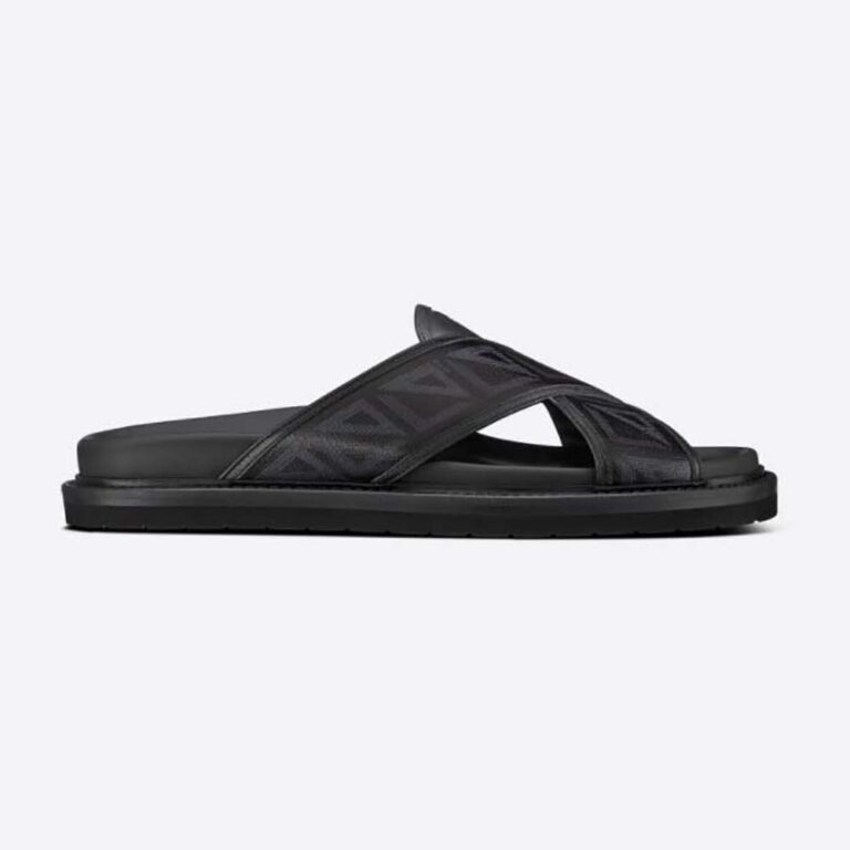 Dior Women Aqua Sandal Black CD Diamond Canvas