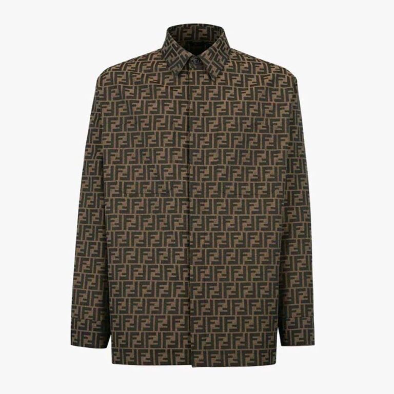 Fendi Men Blouson Brown Fabric Jacket