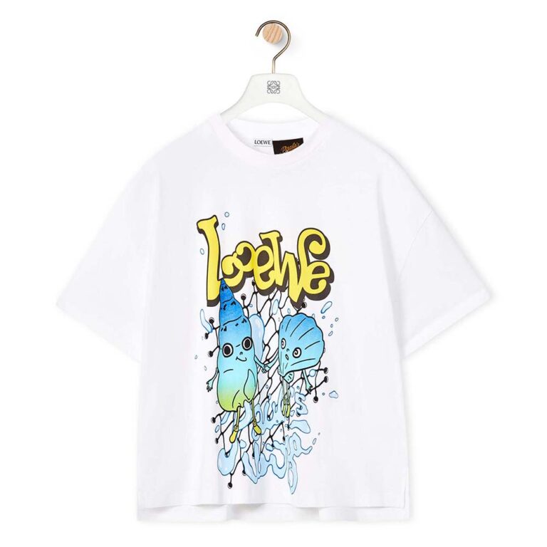 Loewe Women LOEWE Shell T-shirt in Cotton-White