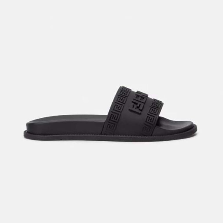 Versace Unisex Fendace Logo Sliders-Black