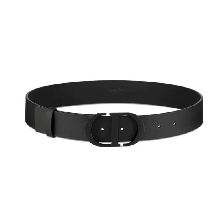 Dior Men 30 Montaigne Belt in Calfskin Leather-Black