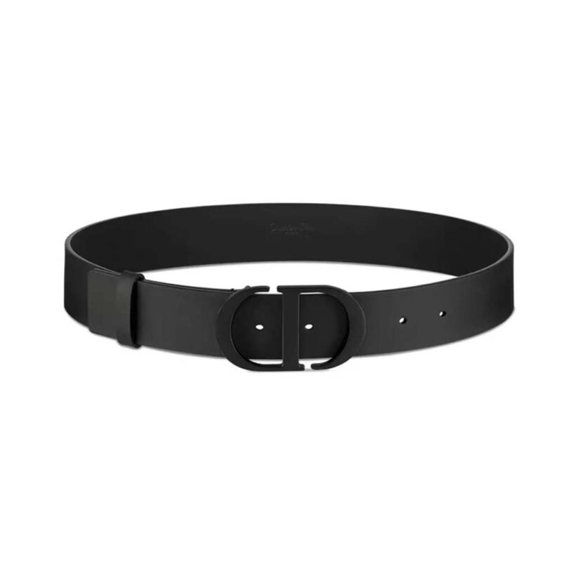 Dior Men 30 Montaigne Belt in Calfskin Leather-Black