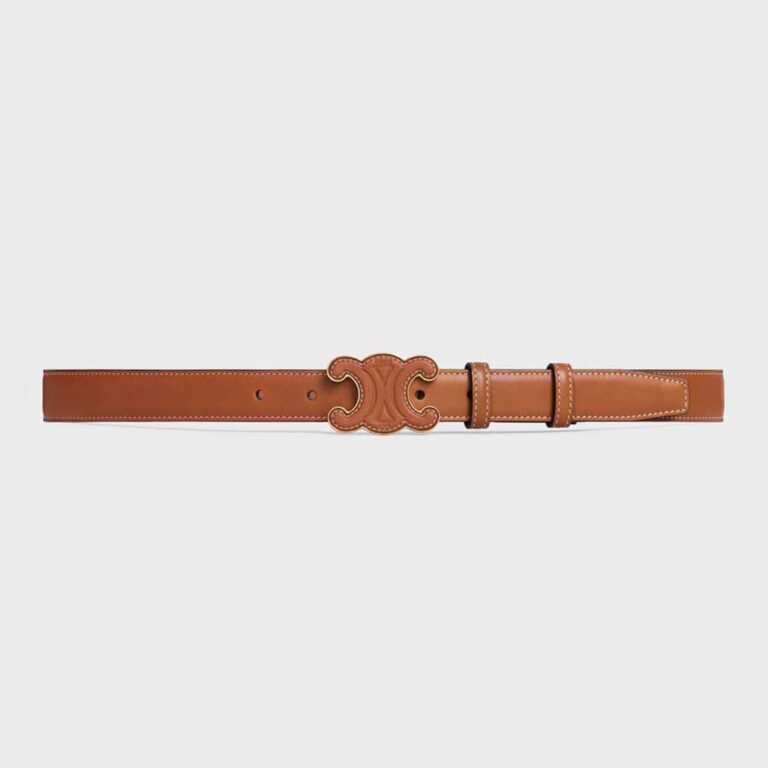 Celine Women Medium Cuir Triomphe Belt in Natural Calfskin