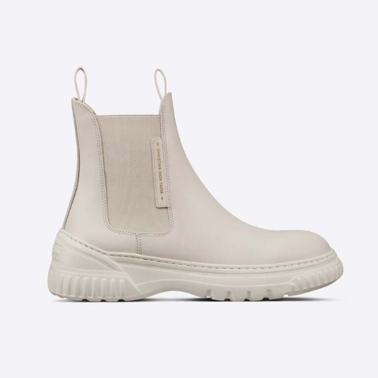 Dior Men D-Racer Ankle Boot White Calfskin