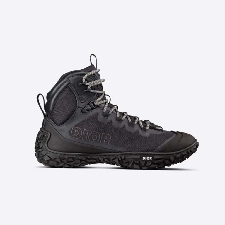 Dior Men Diorizon Hiking Boot Black Technical Mesh and Rubber