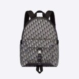 Dior Men Explorer Backpack Beige and Black Dior Oblique Jacquard