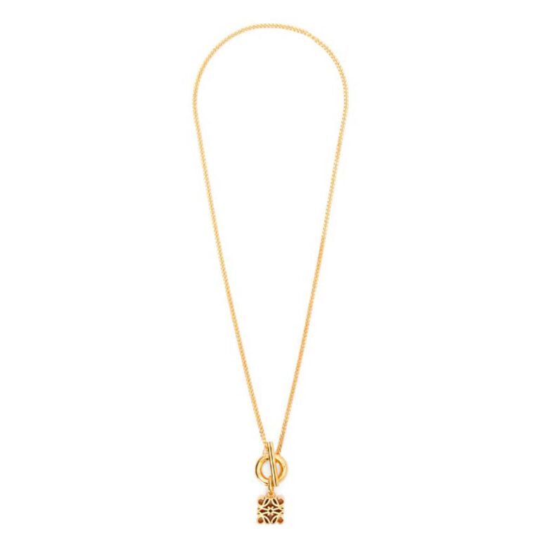 Loewe Women Anagram Pendant in Sterling Silver