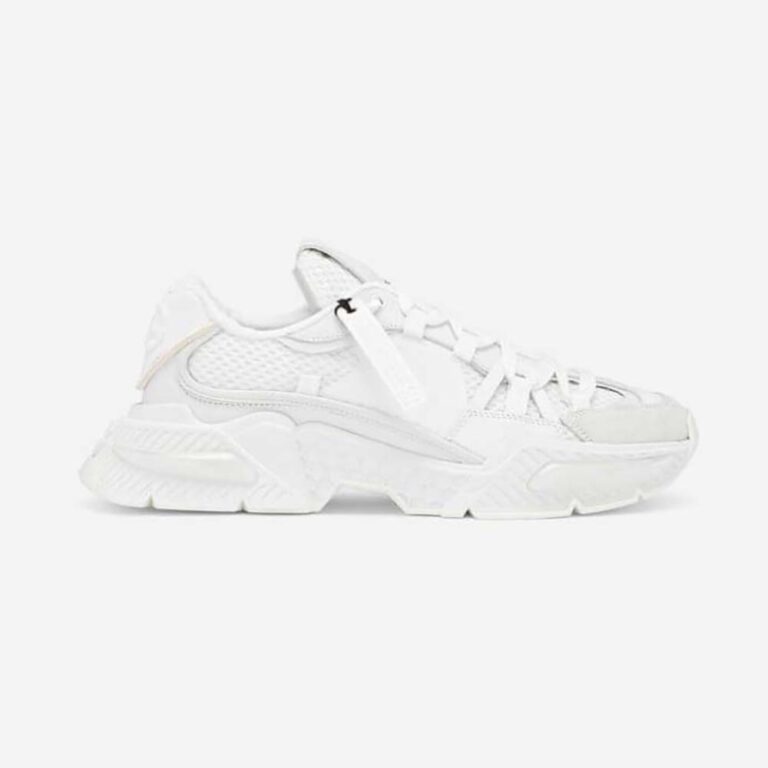 Dolce Gabbana D&G Unisex Mixed-Material Airmaster Sneakers-White
