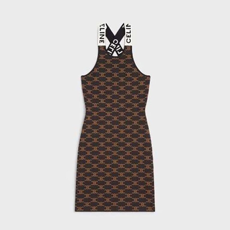 Celine Women Dress in Monogram Silk Cotton