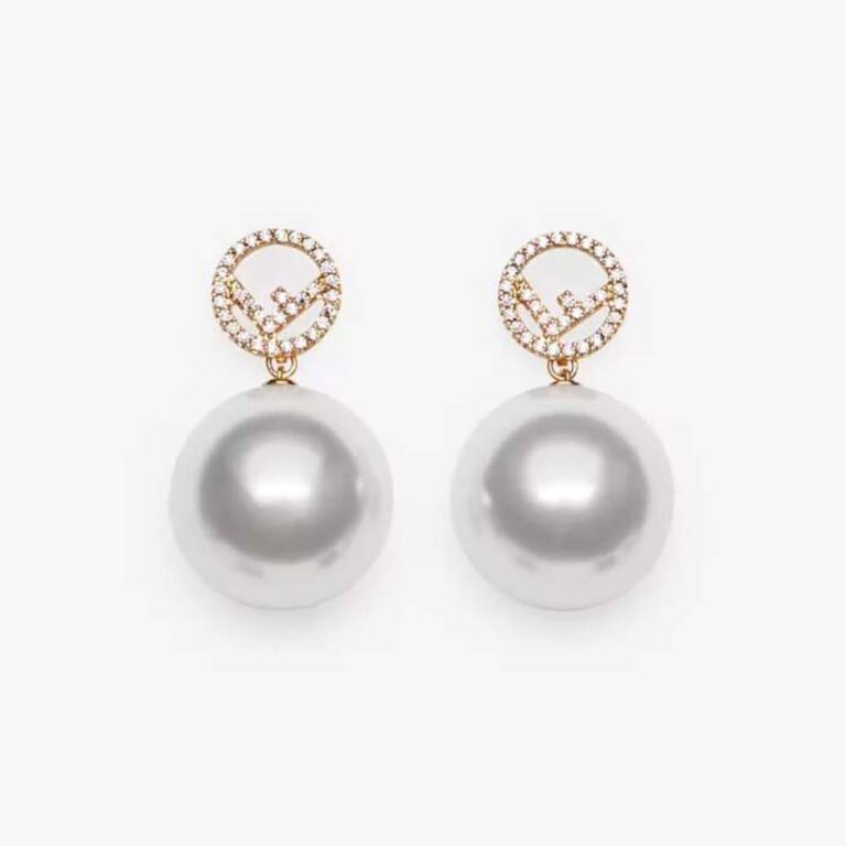 Fendi Women F Is Fendi Earrings Gold