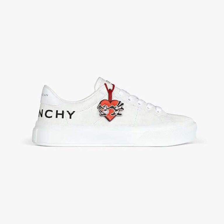Givenchy Unisex City Sport Oswald Sneakers in Leather-White