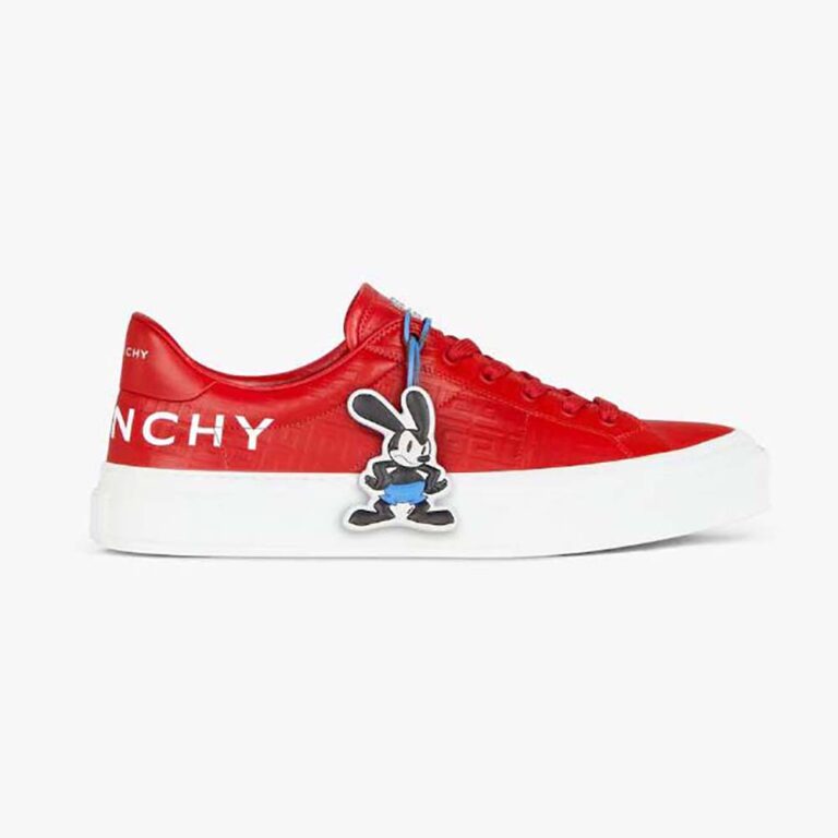 Givenchy Unisex Oswald City Sport Sneakers in Leather-Red