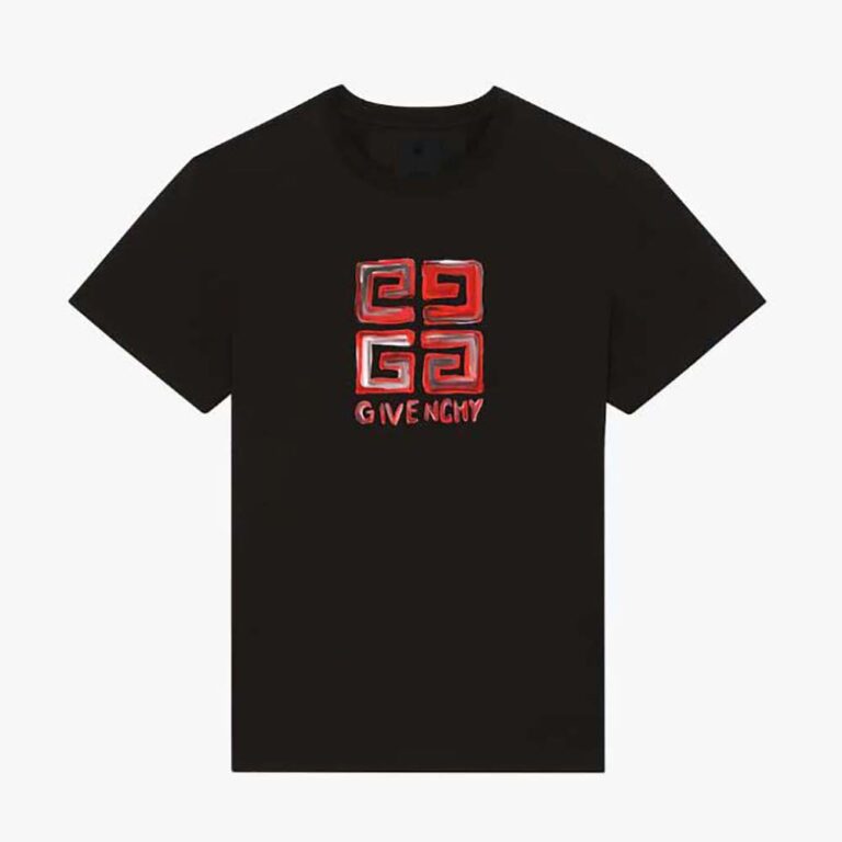 Givenchy Women 4G Givenchy Slim Fit T-shirt-Black/red