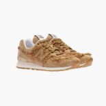 Miu Miu Women New Balance 574 x Miu Miu Marbleized Denim Sneakers-Brown