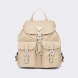 Prada Women Small Re-Nylon Backpack-Beige