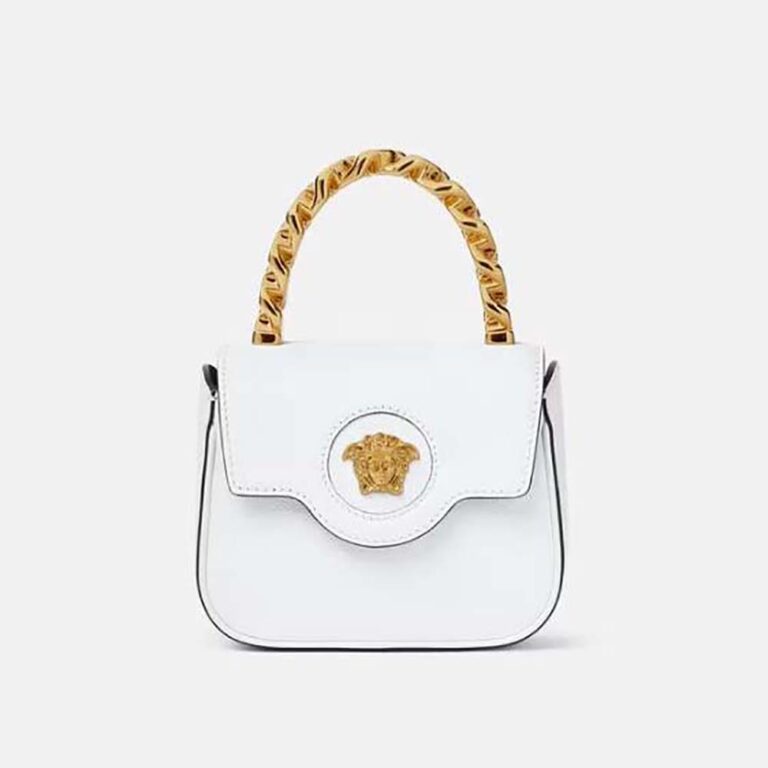 Versace Women La Medusa Mini Bag-White