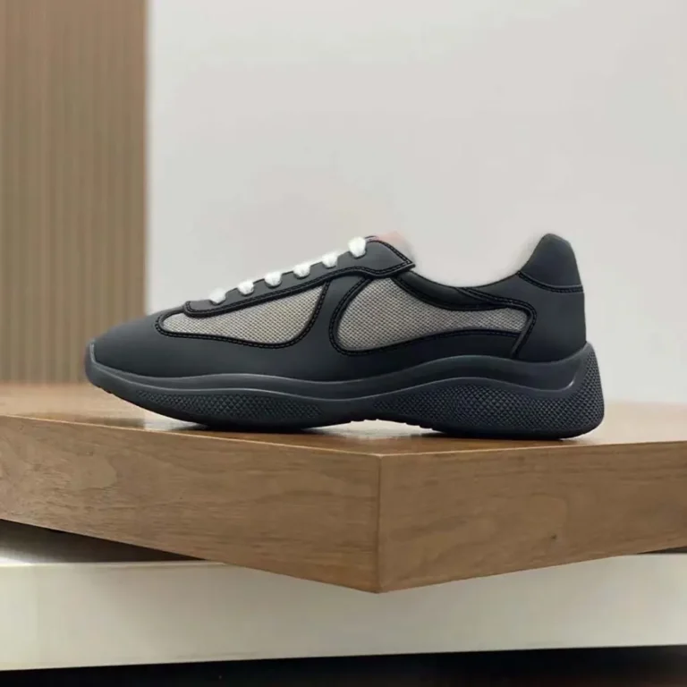 Prada Unisex America’s Cup Soft Rubber and Bike Fabric Sneakers