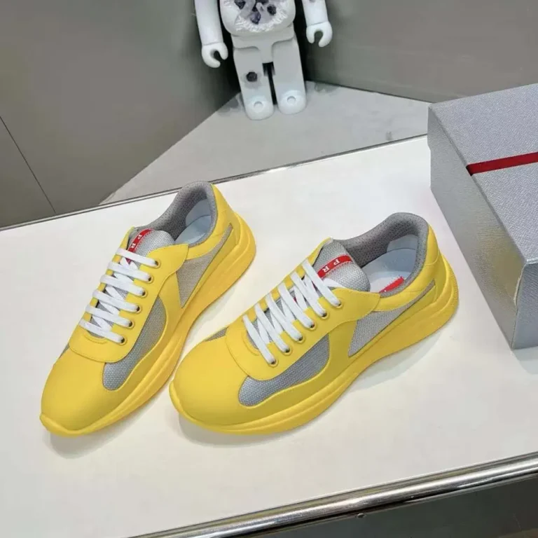 Prada Unisex America’s Cup Soft Rubber and Bike Fabric Sneakers