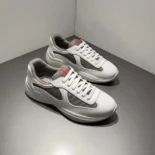 Prada Unisex America’s Cup Soft Rubber and Bike Fabric Sneakers