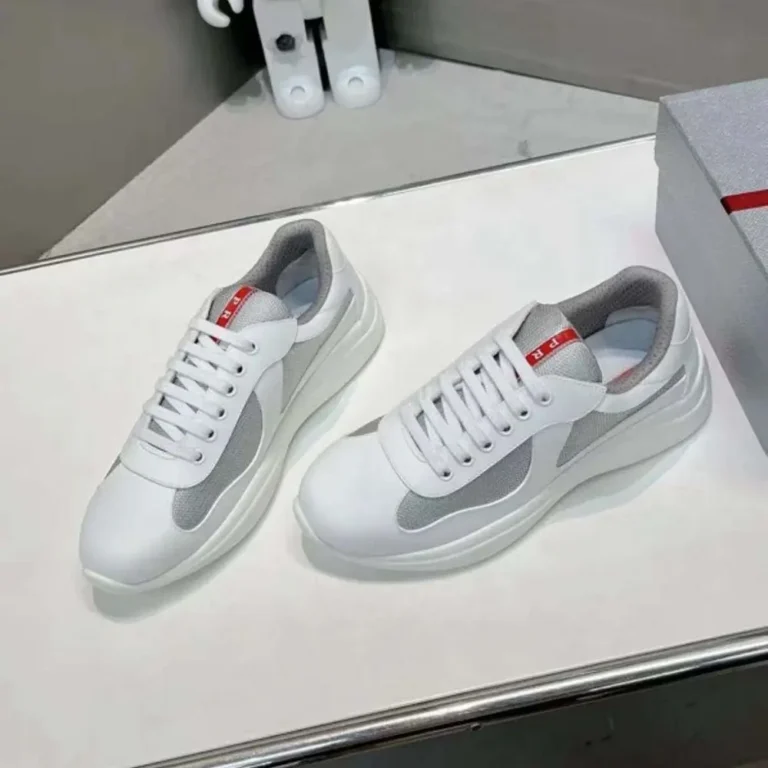 Prada Unisex America’s Cup Soft Rubber and Bike Fabric Sneakers
