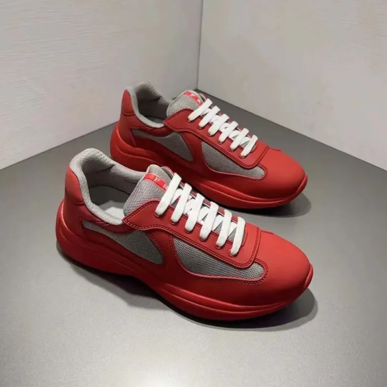Prada Unisex America’s Cup Soft Rubber and Bike Fabric Sneakers