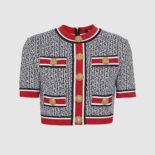 Balmain Women Jacquard Monogrammed Crop Top