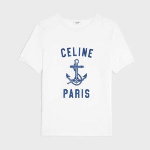 Celine Women 70'S Anchor T-shirt in Cotton Jersey