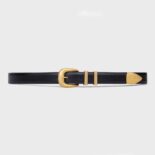 Celine Women Medium Western Belt in Smooth Calfskin-Gold