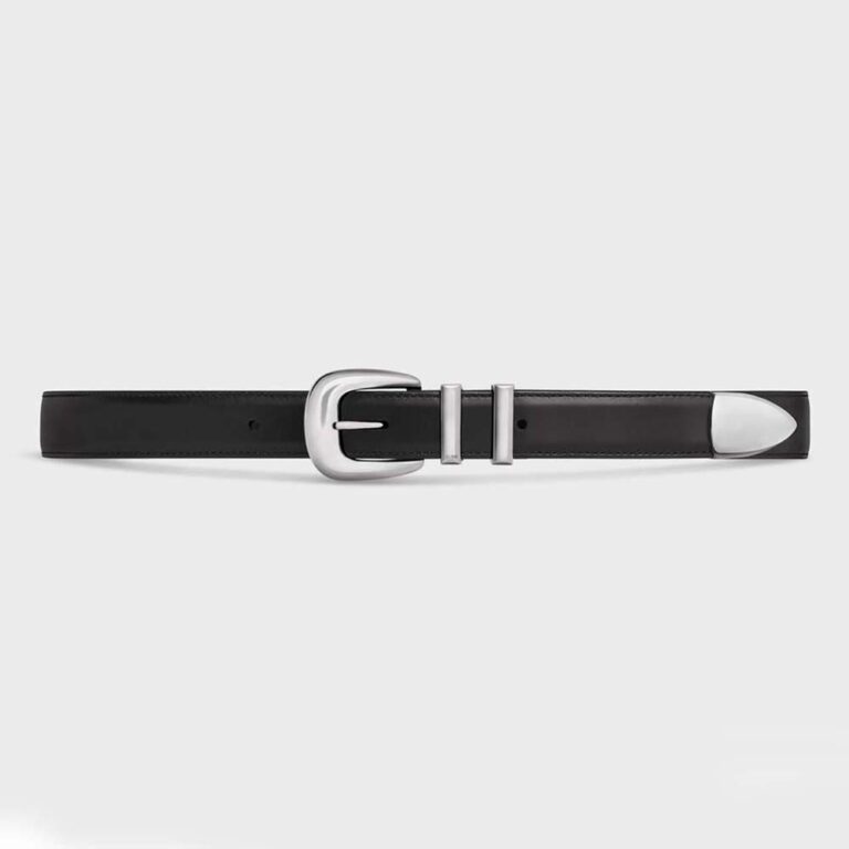Celine Women Medium Western Belt in Smooth Calfskin-Gold