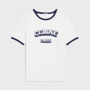 Celine Women Paris 70s T-shirt in Cotton Jersey