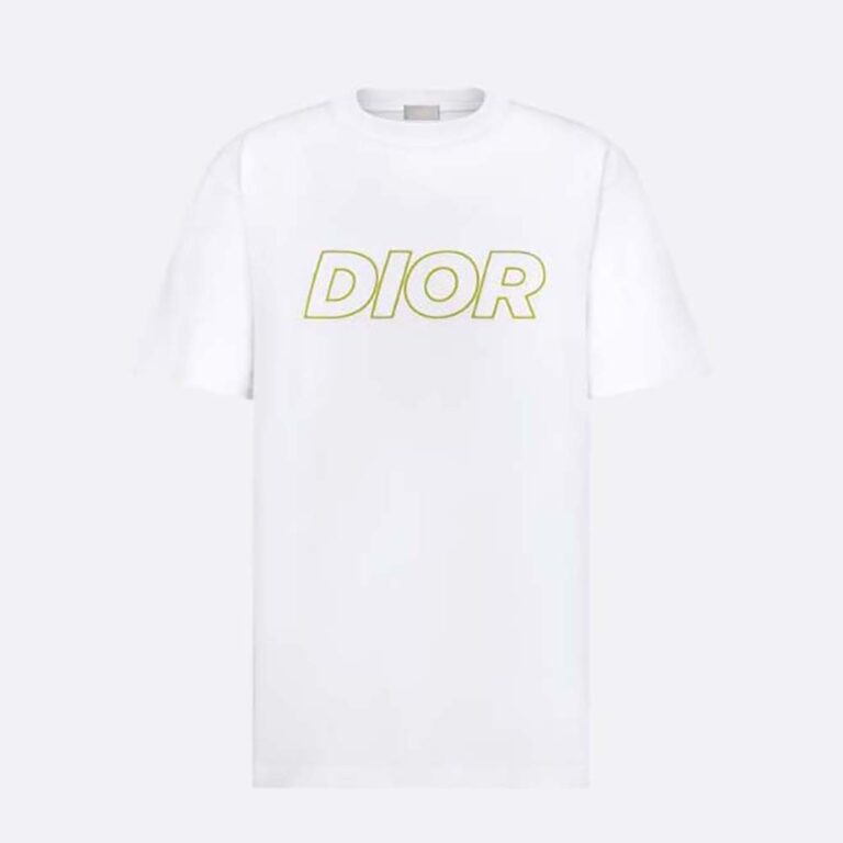 Dior Men Relaxed-Fit T-shirt White Cotton Jersey