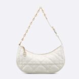 Dior Women CD Lounge Bag Latte Supple Macrocannage Lambskin