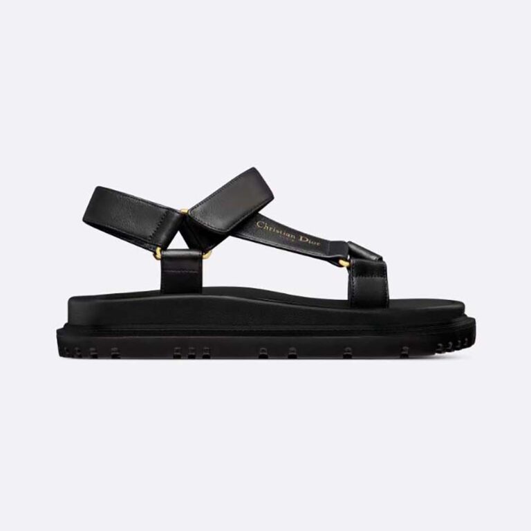 Dior Women D-Wave Sandal Black Lambskin