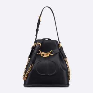 Dior Women Medium C'est Dior Bag Black CD-Embossed Calfskin