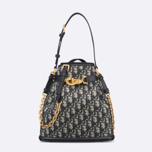 Dior Women Medium C'est Dior Bag Blue Dior Oblique Jacquard