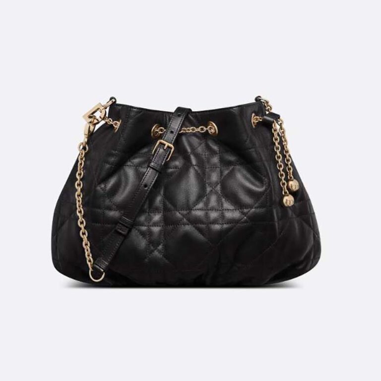 Dior Women Medium Dior Ammi Bag Black Supple Macrocannage Lambskin