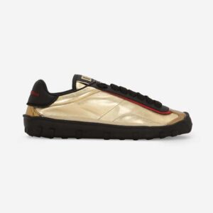 Dolce Gabbana D&G Men Mixed-material Old Runner Sneakers-Gold
