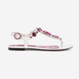 Dolce Gabbana D&G Women Patent Leather Thong Sandals
