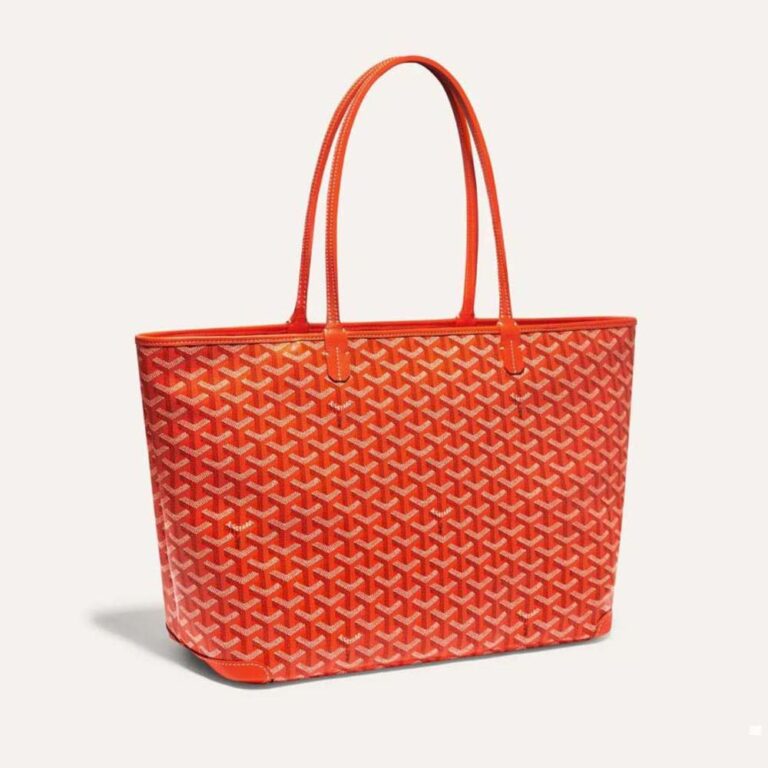 Goyard Women Sac Artois MM in Goyardine Canvas & Chevroches Calfskin-Orange