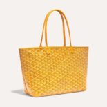 Goyard Women Sac Artois MM in Goyardine Canvas & Chevroches Calfskin-Yellow