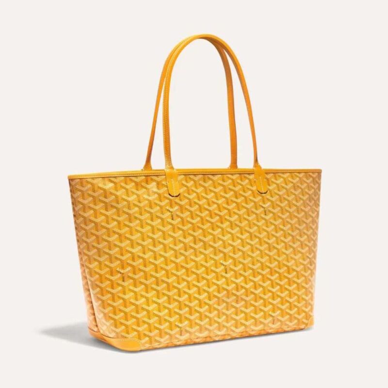 Goyard Women Sac Artois MM in Goyardine Canvas & Chevroches Calfskin-Yellow