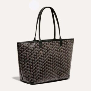Goyard Women Sac Artois MM in Goyardine Canvas & Chevroches Calfskin-Black